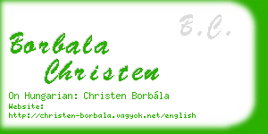borbala christen business card